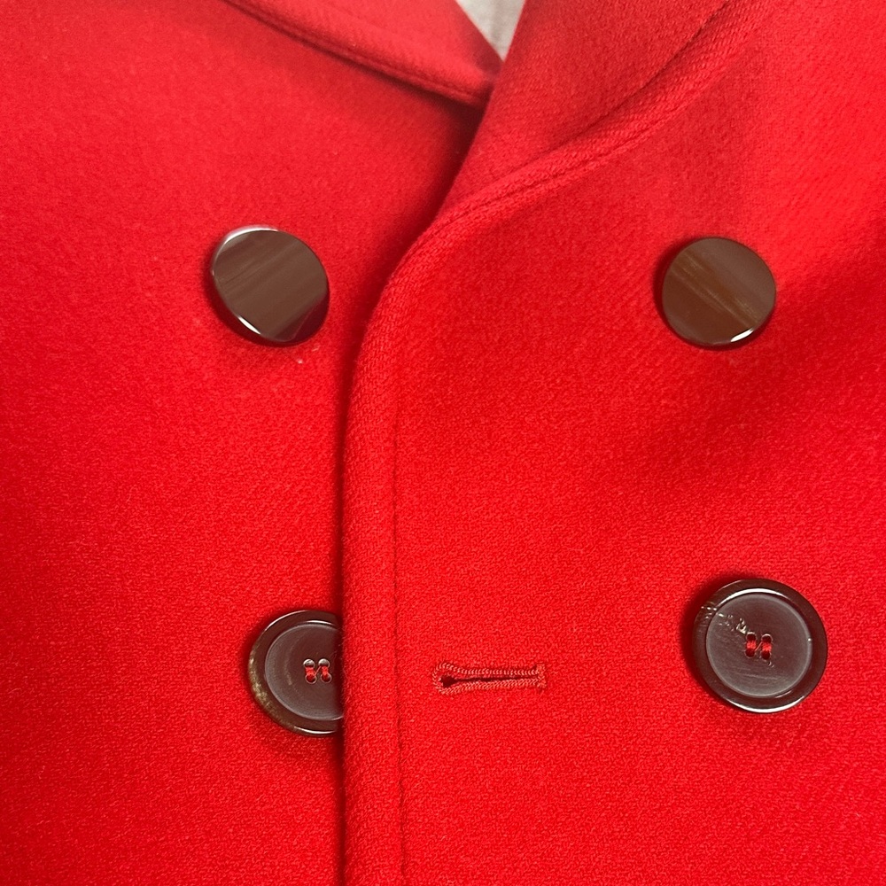 Piazza Sempione Red Wool Double-Breasted Coat – Made in Italy Size 40 - Picture 10 of 16